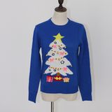 Christmas Gift of Ladeis' Sweater in Jacquard Design and Acrylic Quality Soft Handfeel