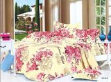 China Suppiler Home Textile Twin Size Polyester Print Duvet Cover Colorful Cheap Bedding Set