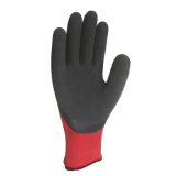 Private Label Polyester Liner Latex Foam Working Gloves for Garbage