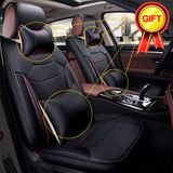 Us Top Microfiber Leather 5-Seats Car Seat Cover Front+Rear Cushion Size L