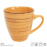 Antique Orange with Brush Ceramic Mug