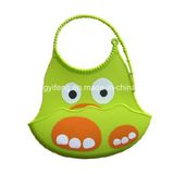 China Newest Fashion Promotional Cute Cartoon Silicone Baby Bib