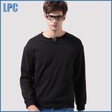 OEM Men Black Basic Brand Sweatshirt