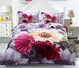 New Brand 2017 Microfiber 3D Printed Flower Bedding Set China Supplier