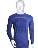 Men's Cotton Jersey Long Sleeve T-Shirt with Print Logo