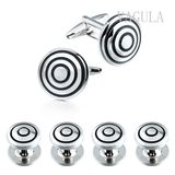 VAGULA New Men Jewelry Tuxedo Button Collar Studs Cufflinks S303