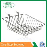 Steel Mesh Pegboard Wire Display Basket in Chrome 300X300X200mm