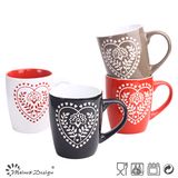 7oz Ceramic Mug Heart Design for Valentine Day