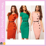 Wholesale European and American Style Button Fashion Slimming Pencil Dress