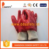 Ddsafety 2017 Innerlock Lining Knit Wrist Red PVC Safety Gloves