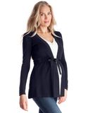 2017 Hot Sale Navy Blue Empire Belt Maternity Cardigans for Women