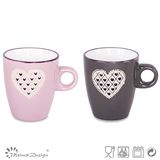 7oz Valentine's Day Heart Design Ceramic Mug Hot Selling