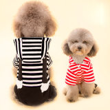 Stripes Hoodie Coat with Trousers Pet Sports Jumpsuit