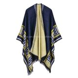 Fashion Acrylic Cape / Shawl with Triangle Zip Lock (H13)