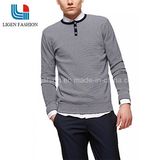 Men's Round Neck 100% Cotton Sweater with Button