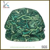 Custom Green New Fashion Design Floral 5 Panel Blank Hat