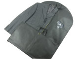 Non Woven Black Foldable Garment Bag Cover Suits Dress Bag (MECO248)