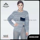 Ladies Heather Ribbed Side Slit Long Sleeve Knit Winter Clothing