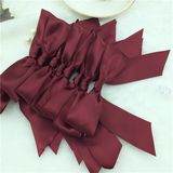 Pre-Tied Satin Ribbon Bow with Elastic Loop for decoration