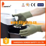 Ddsafety 2017 Bamboo Green Nylon /Polyester Gloves with Black PVC Dots