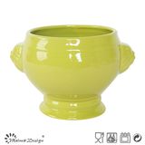 Color Glazing Big Bowl with Lion Head