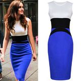 Women's Sleeveless Slimming MIDI Dress Ladies Bodycon Evening Cocktail Dress