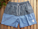 Men's Poly Cotton Yarn Dyed Oxford Swimming Trunks