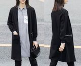 Ladies Casual Jacket with Collarless Fashion Jacket