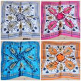 Stock 90*90cm 100% Polyester Satin  Big Square Scarves