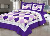 3-Piece Lightweight Printed Machine Washable Bedspread Coverlet Quilt Set