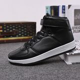 New Fashion Casual Men Women High Neck Lether White Skateboard Shoes