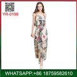 2018 Spring Elegant Floral Printing Lady Long Dress for Sale