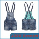 Girls Denim Suspenders Shorts (JC6029)