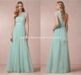 One Shoulder Prom Evening Gowns Pleated Tulle A-Line Bridesmaid Dresses Z5089