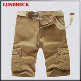 Cargo Shorts for Men Summer Cotton Leisure Pants