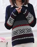 Snow Pattern Loose Sweater (BTQ053)