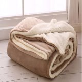 Home Textiles Solid Color 2 Layer Fleece Ultra Soft High Flannel Fleece Sherpa Blanket