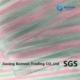 Polyester Multicolor Stripe with Silvery/Golden Line