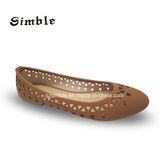 Hollow out Women Breathable Flat Ballet Shoes with PU Upper