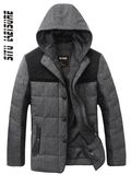 Men's Padding Winter Parka Hooded Wool Fashion Jackets