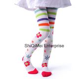 Newest Fashion Jacquard Girls Cotton Pantyhose Tights