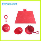 Promotional Rain Poncho Keychain Plastic Ball Rvc-109