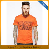 Custom Men's Summer Orange Printed T Shirt