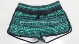 Oeko-Tex Flat Waist Polyester Patterned Lady Board Short Swimwear