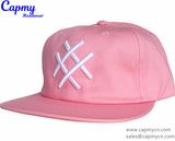 Pink Snapback Cap Dad Hat with 3D Embroidery