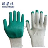 10 Gauge Polycotton Safety Glove Smooth Latex Coated in China
