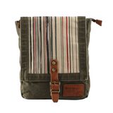 Custom Stripes Printed Canvas University Outdoor Messenger Bag