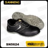 Black Color Leather PPE Safety Shoes Sn5624