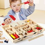 Children Educational Wooden Carpenter's Christmas Gift Set Wooden Pretend Toys