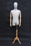 Half Body Torso/Wood Arm Male Mannequin